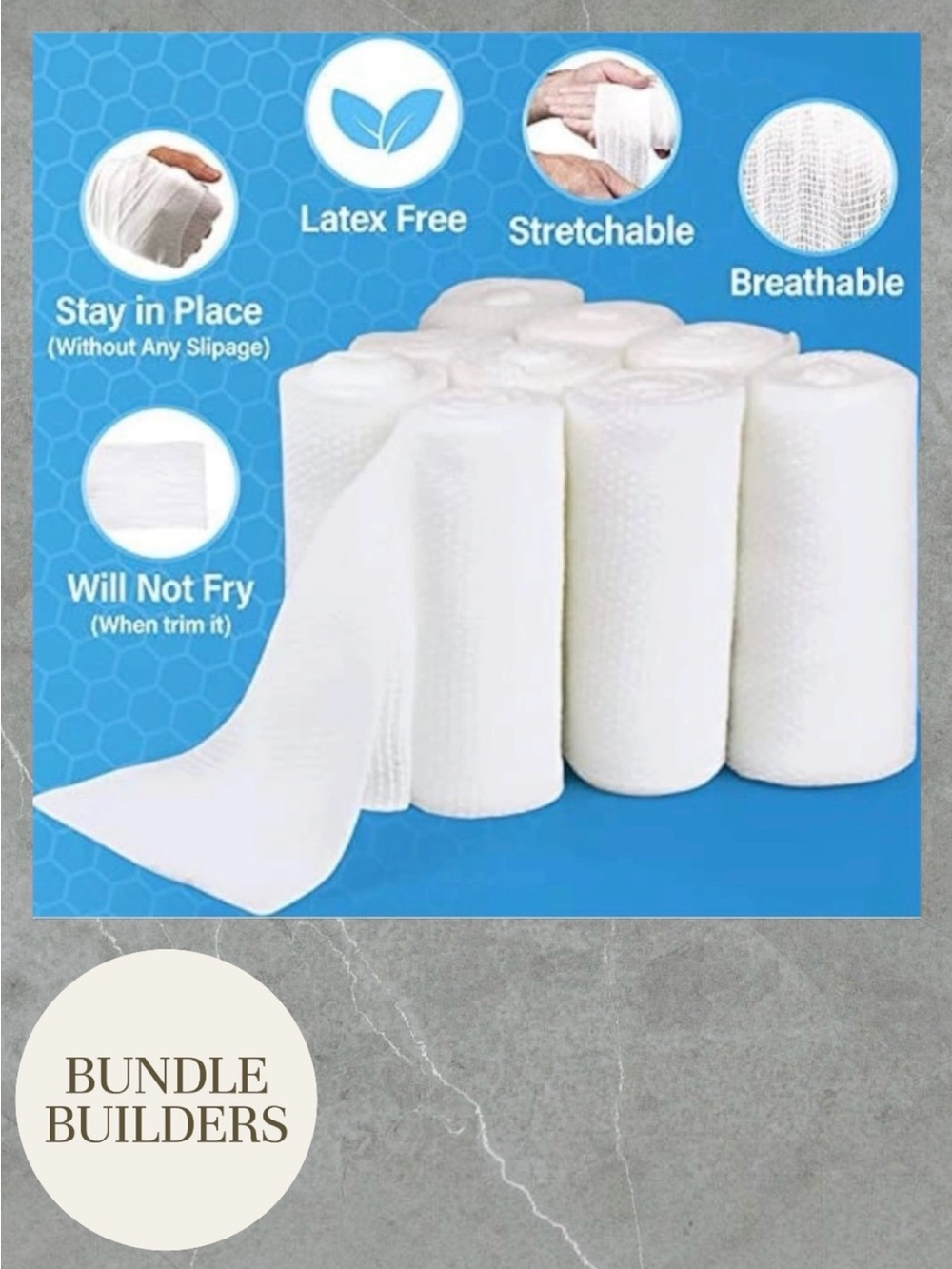 $3 Add-On | Hospital Grade Gauze Stretch Bandage-4 Pack